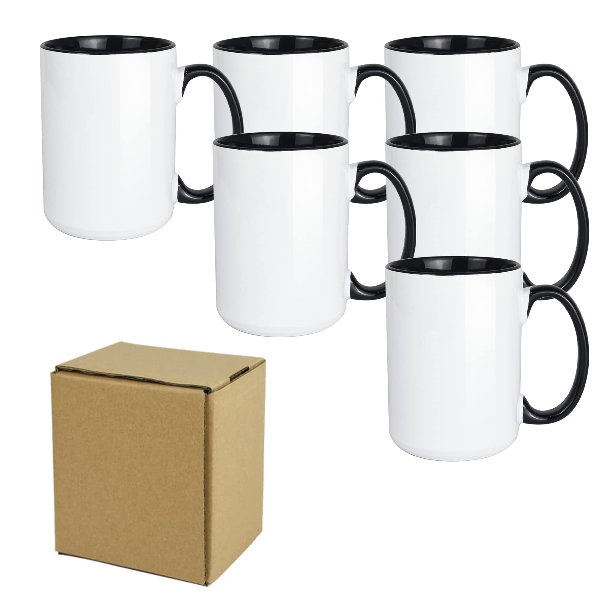 Amazon.com: ARTONUSA Sublimation Mugs 15oz Two Tone With Black